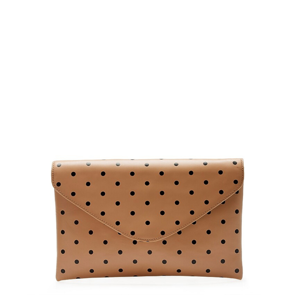 Jcrew Invitation clutch in polka dot